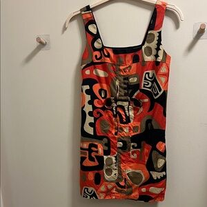 Tibi Abstract Patterned Sleeveless Dress